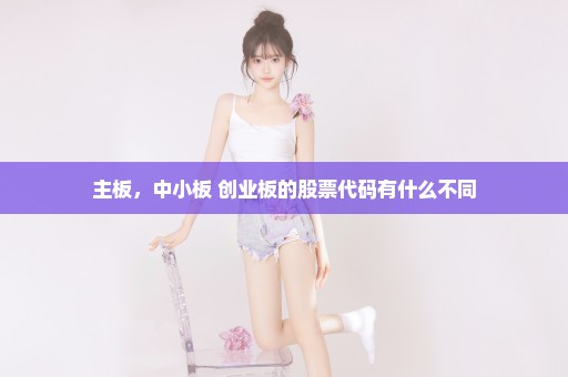 主板，中小板 创业板的股票代码有什么不同