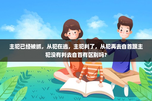 主犯已经被抓，从犯在逃，主犯判了，从犯再去自首跟主犯没有判去自首有区别吗？