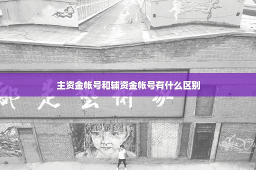 主资金帐号和辅资金帐号有什么区别