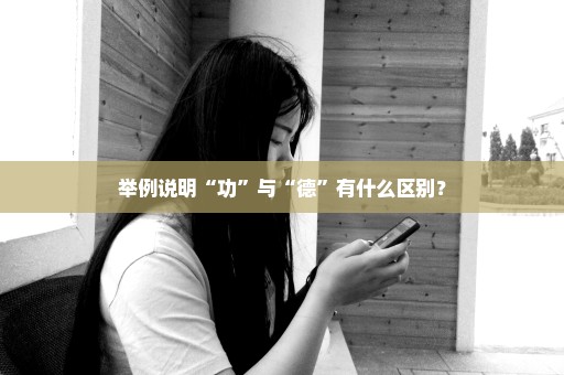 举例说明“功”与“德”有什么区别？