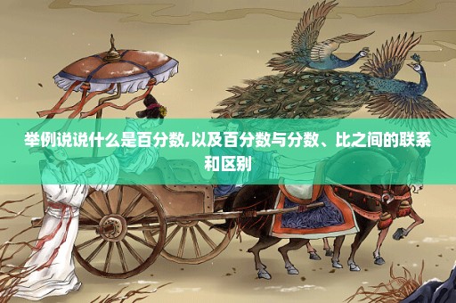 举例说说什么是百分数,以及百分数与分数、比之间的联系和区别