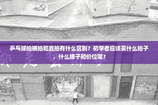 乒乓球拍横拍和直拍有什么区别？初学者应该买什么拍子，什么牌子和价位呢？