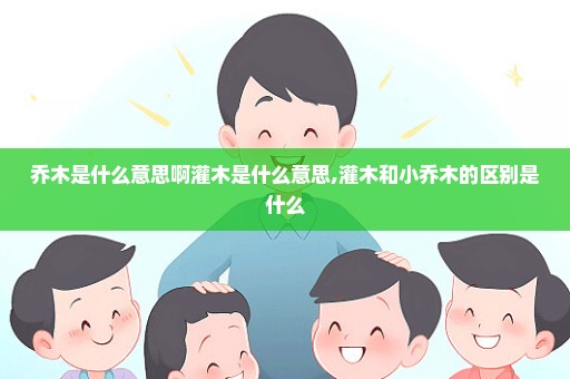 乔木是什么意思啊灌木是什么意思,灌木和小乔木的区别是什么