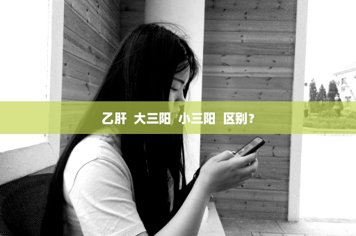 乙肝  大三阳  小三阳  区别？