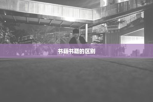 书籍书藉的区别