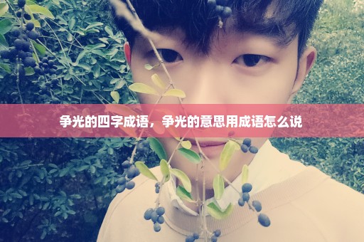 争光的四字成语，争光的意思用成语怎么说 