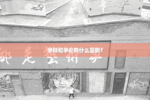 争辩和争论有什么区别？