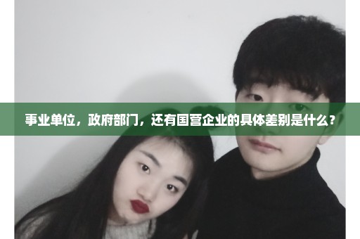 事业单位，政府部门，还有国营企业的具体差别是什么？