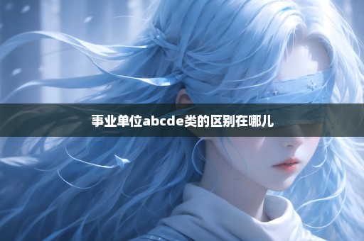 事业单位abcde类的区别在哪儿