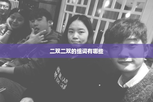 二双二双的组词有哪些