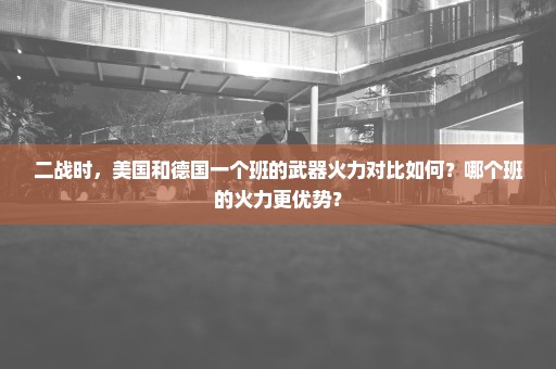 二战时，美国和德国一个班的武器火力对比如何？哪个班的火力更优势？