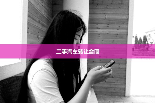 二手汽车转让合同