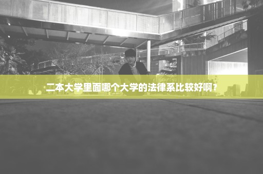二本大学里面哪个大学的法律系比较好啊？