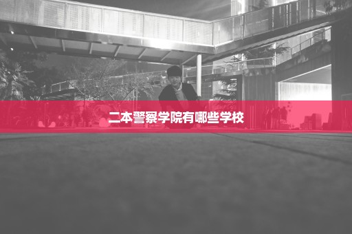 二本警察学院有哪些学校