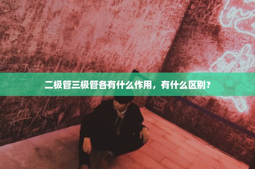 二极管三极管各有什么作用，有什么区别？