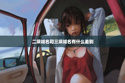 二级域名和三级域名有什么差别