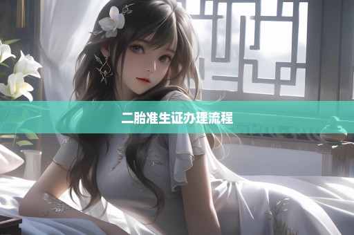 二胎准生证办理流程