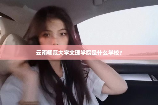 云南师范大学文理学院是什么学校？