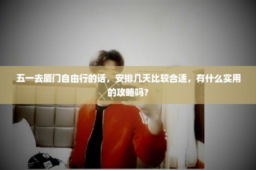 五一去厦门自由行的话，安排几天比较合适，有什么实用的攻略吗？