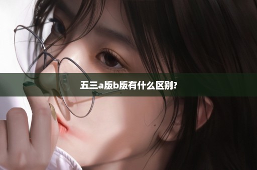 五三a版b版有什么区别?