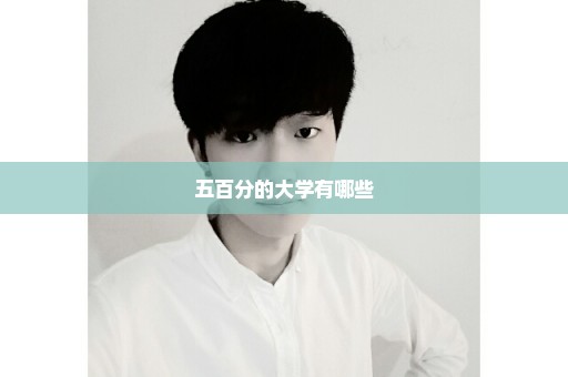 五百分的大学有哪些