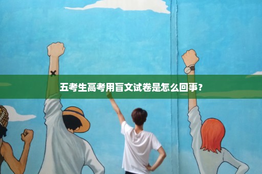 五考生高考用盲文试卷是怎么回事？
