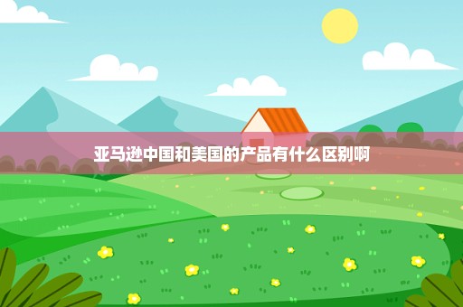 亚马逊中国和美国的产品有什么区别啊