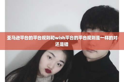 亚马逊平台的平台规则和wish平台的平台规则是一样的对还是错