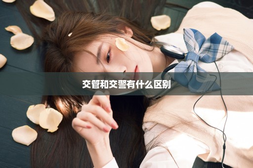 交管和交警有什么区别