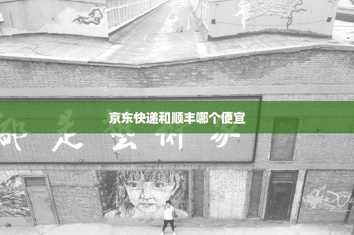京东快递和顺丰哪个便宜