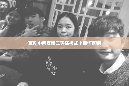 京剧中西皮和二黄在板式上有何区别