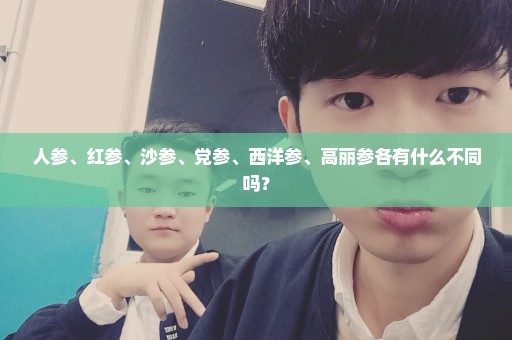 人参、红参、沙参、党参、西洋参、高丽参各有什么不同吗？
