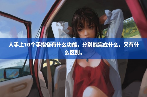 人手上10个手指各有什么功能，分别能完成什么，又有什么区别。