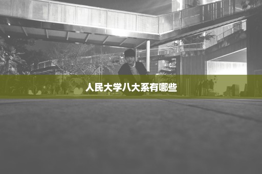 人民大学八大系有哪些
