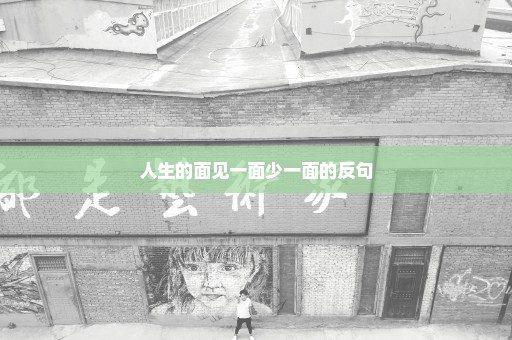 人生的面见一面少一面的反句