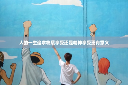 人的一生追求物质享受还是精神享受更有意义