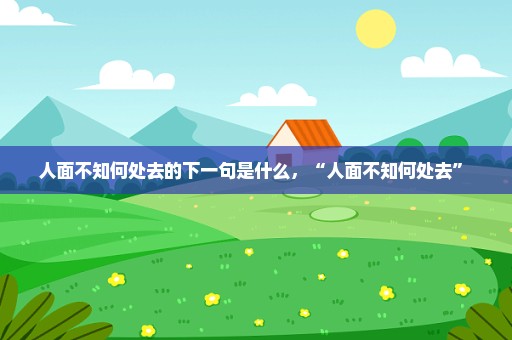 人面不知何处去的下一句是什么，“人面不知何处去” 