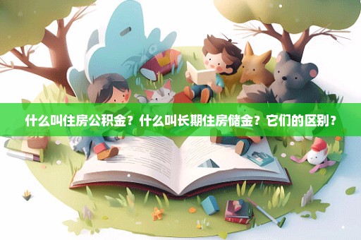 什么叫住房公积金？什么叫长期住房储金？它们的区别？