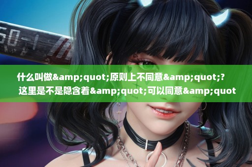什么叫做"原则上不同意"?     这里是不是隐含着"可以同意"的意思.