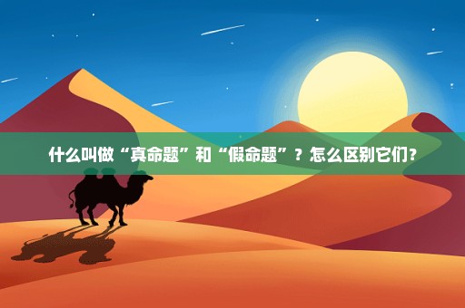什么叫做“真命题”和“假命题”？怎么区别它们？