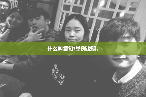 什么叫复句?举例说明。