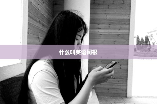 什么叫英语词根