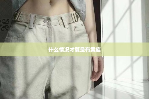 什么情况才算是有案底