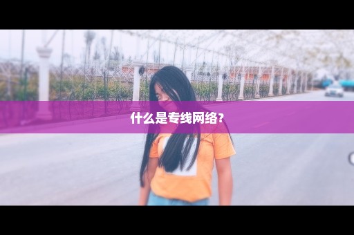 什么是专线网络？