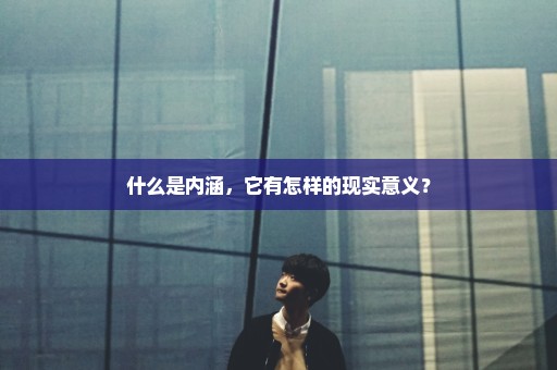 什么是内涵，它有怎样的现实意义？