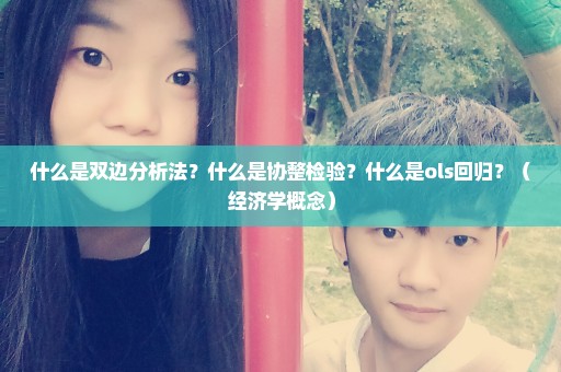 什么是双边分析法？什么是协整检验？什么是ols回归？（经济学概念）