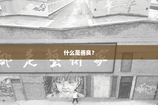 什么是善良？