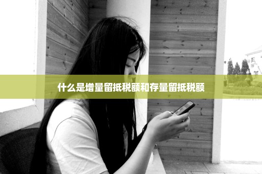 什么是增量留抵税额和存量留抵税额