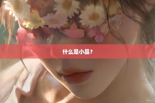 什么是小品？