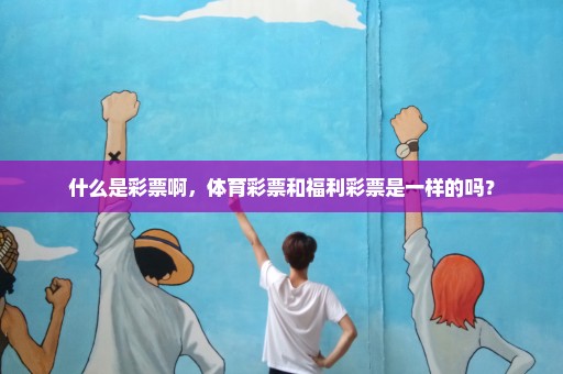 什么是彩票啊，体育彩票和福利彩票是一样的吗？
